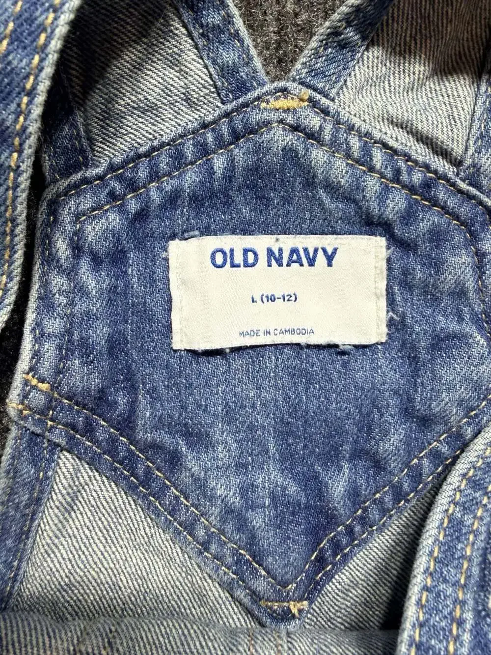 Old Navy Denim Overalls with Distressed Details Youth L(10-12)